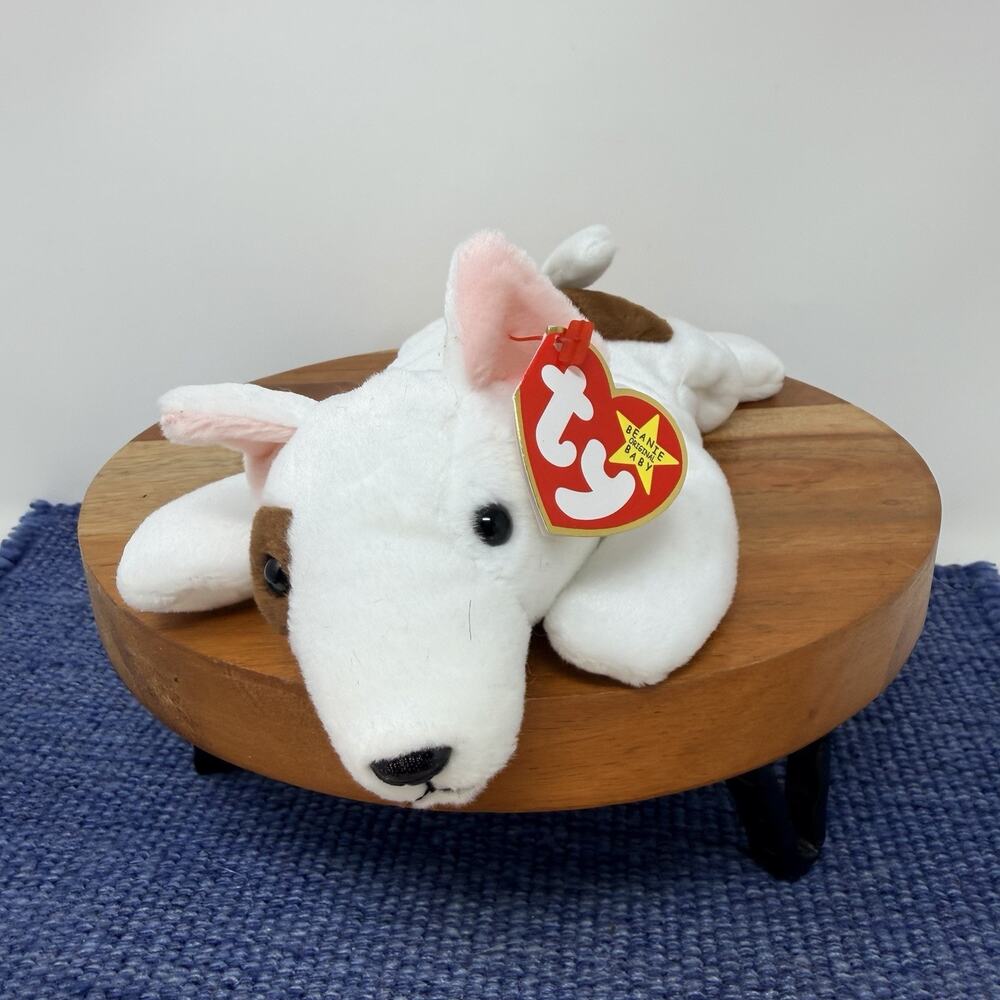 Ty Beanie Baby Butch & Bruno Bull Terrier Dog 1999 Retired Plush Clean